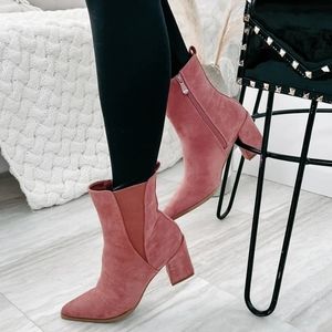 Suede booties